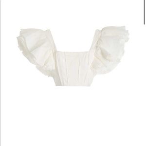 Aje vanades frill crop top